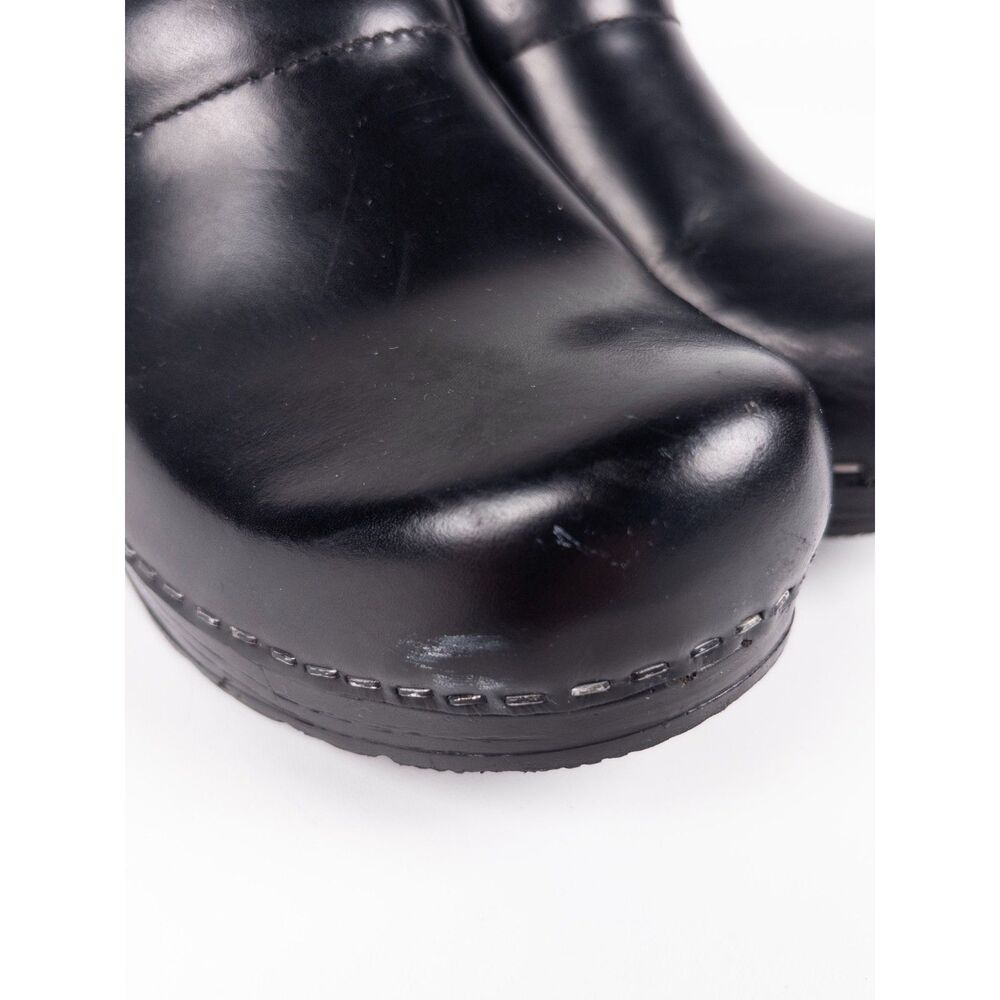 Sanita Pro Cabrio Black Leather Clogs EU 35 US 5 Danish Comfort Work Shoes - Picture 11 of 11